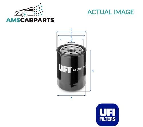 Engine oil filter 2325100 - engine, ufi